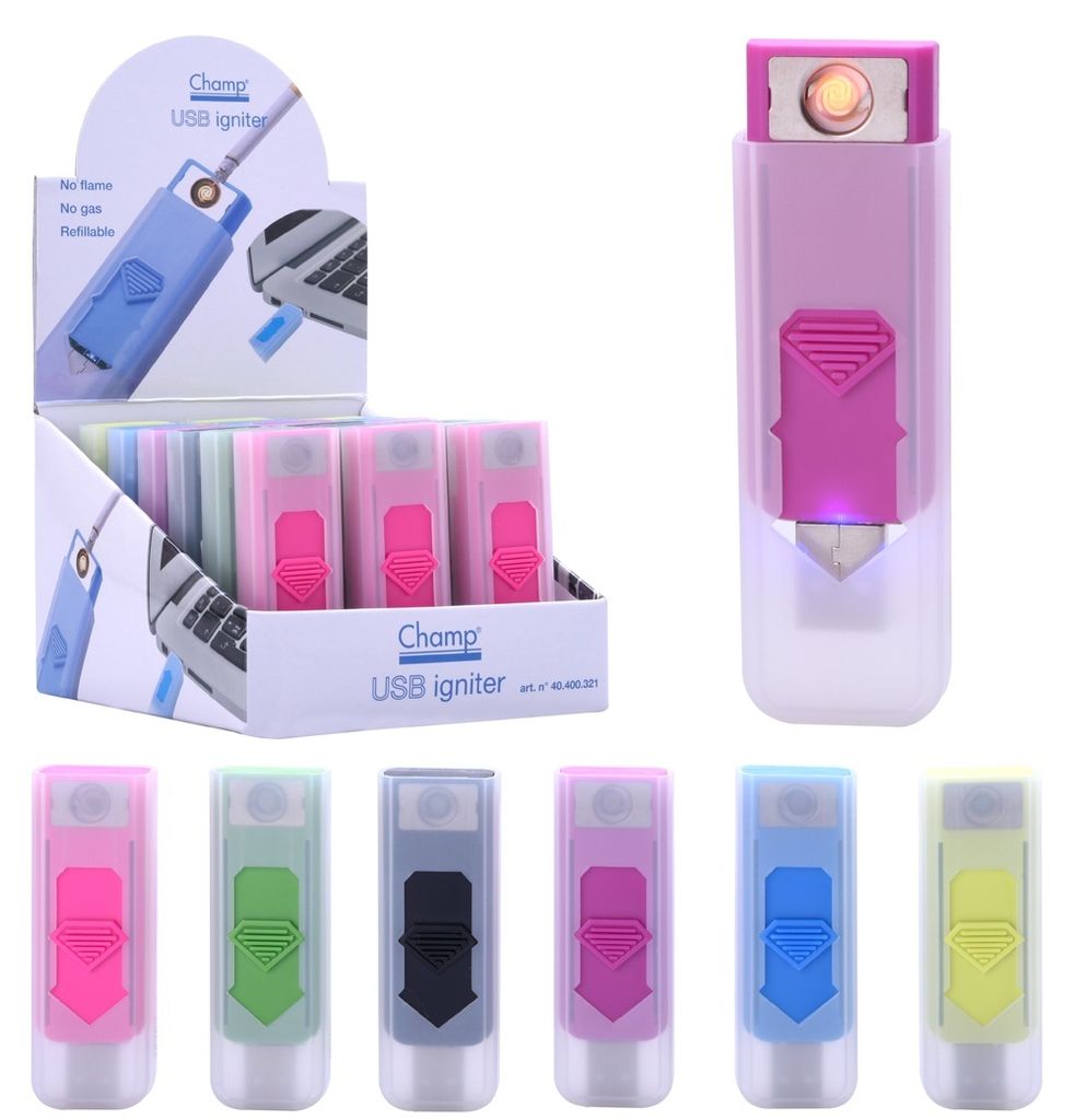 USB zapaľovač Champ rôznych farieb Obrázok produktu 