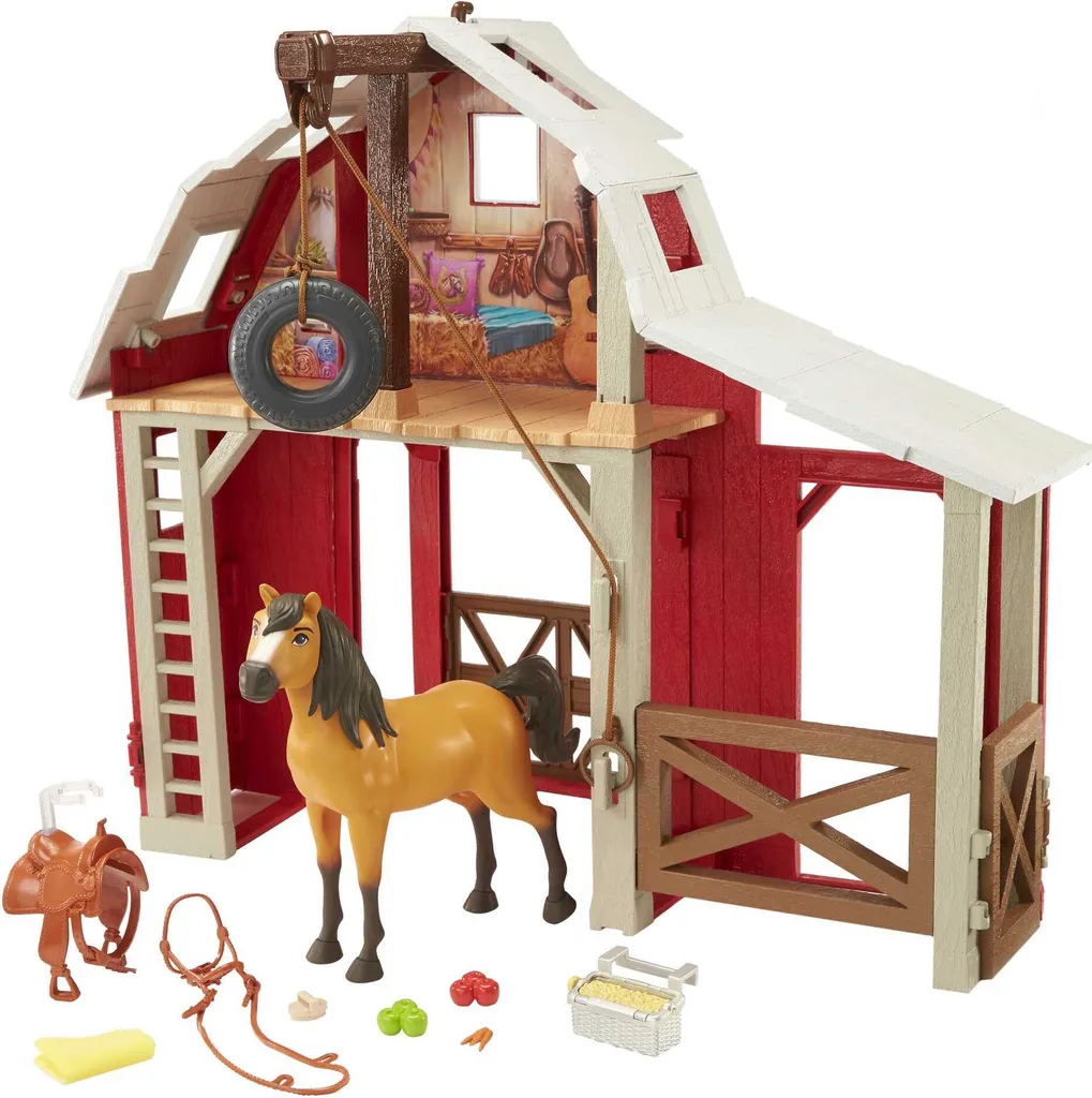 Jouet écurie de chevaux Spirit DreamWorks avec figurine et enclos