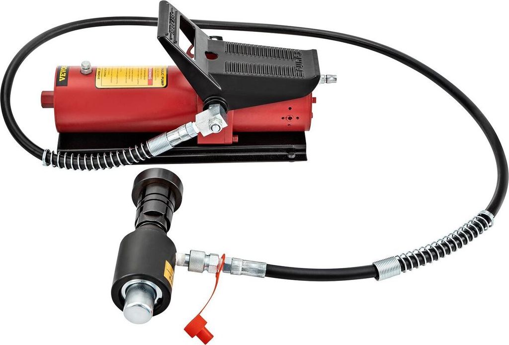 Hydraulischer Auspuffrohr-Expander, Größe 1-5/8" bis 4-1/4", inklusive 10-Tonnen-Pedalpumpe mit 4 Matrizen, 2 Aufbewahrungskoffer für Kupfer- un...