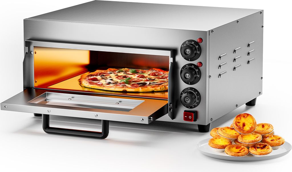 Piec do pizzy 2000W z kamieniem kordierytowym do pizzy jak Zdjęcie produktu 