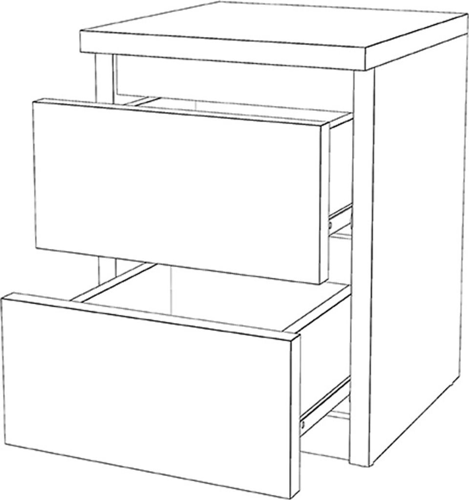 STIV Möbel | Nachttisch - Nachtschrank mit 2 Schubladen - Produktbild 7