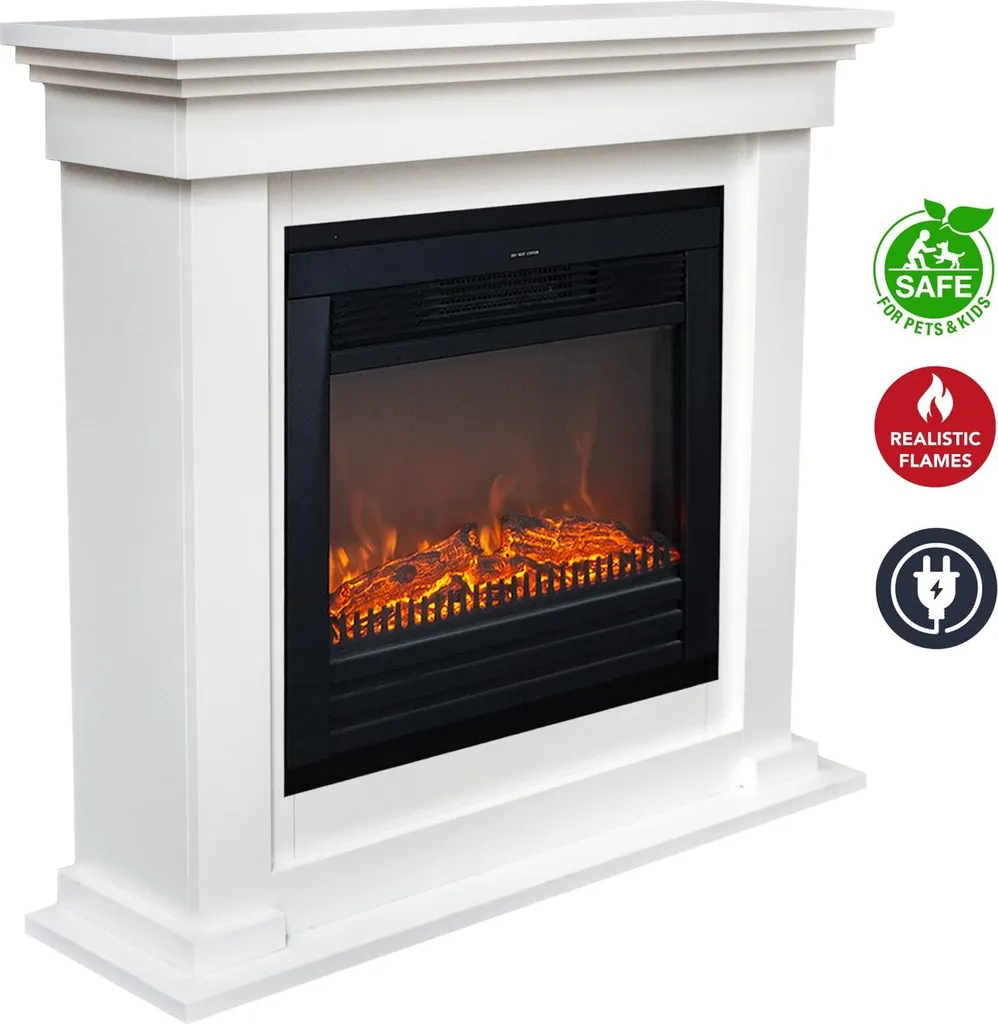 Cheminée électrique 1400W avec télécommande Xaralyn Flex Blanche - 3