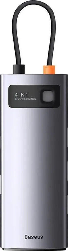 Hub USB-C Baseus Metal Gleam 4 Porti USB 3.0 Grigio WKWG070013