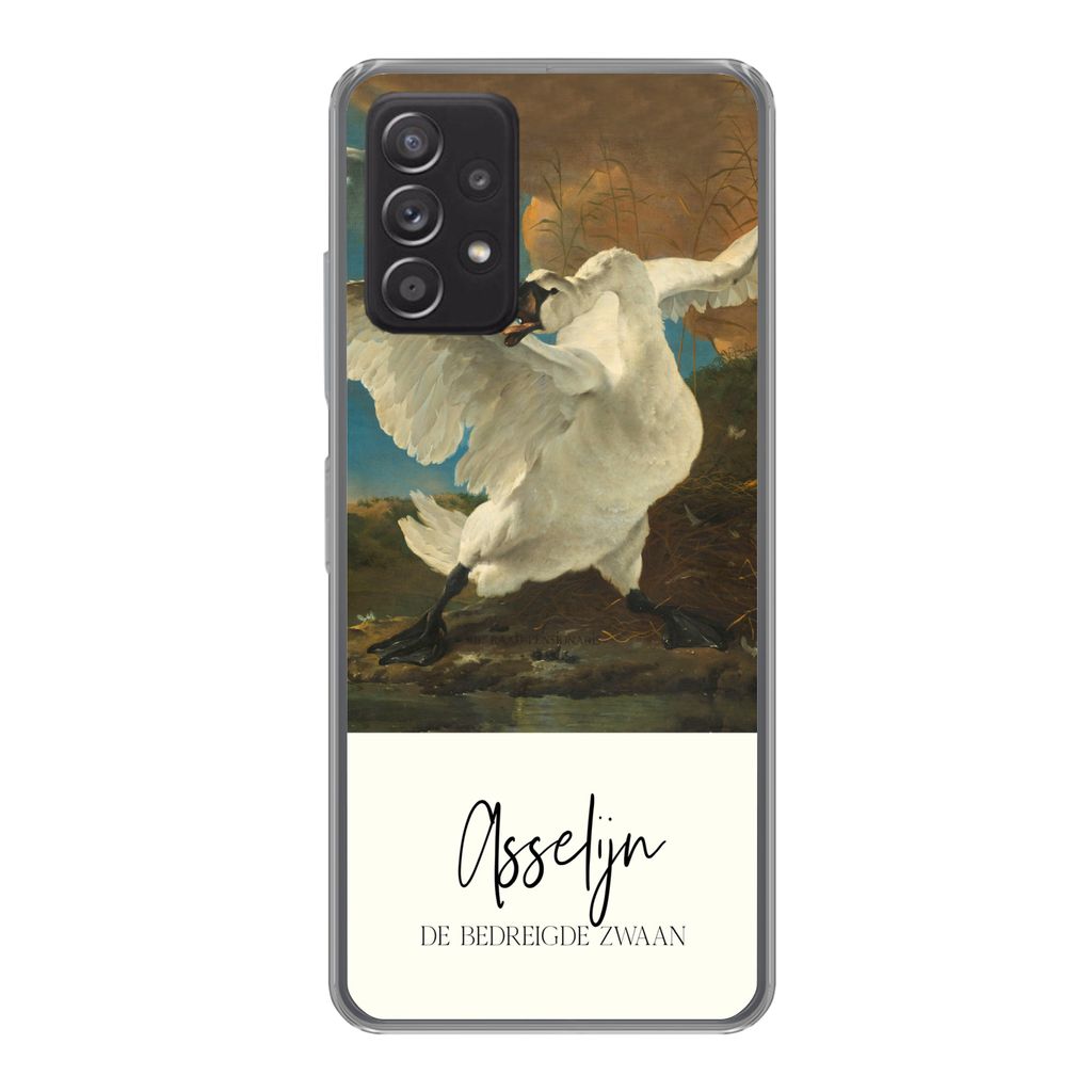 MuchoWow Handyhülle Schutzhülle Hülle für Samsung Galaxy A53 5G Der gefährdete Schwan - Asselijn - Alte Meister Silikon Softcase Handy Hüll...