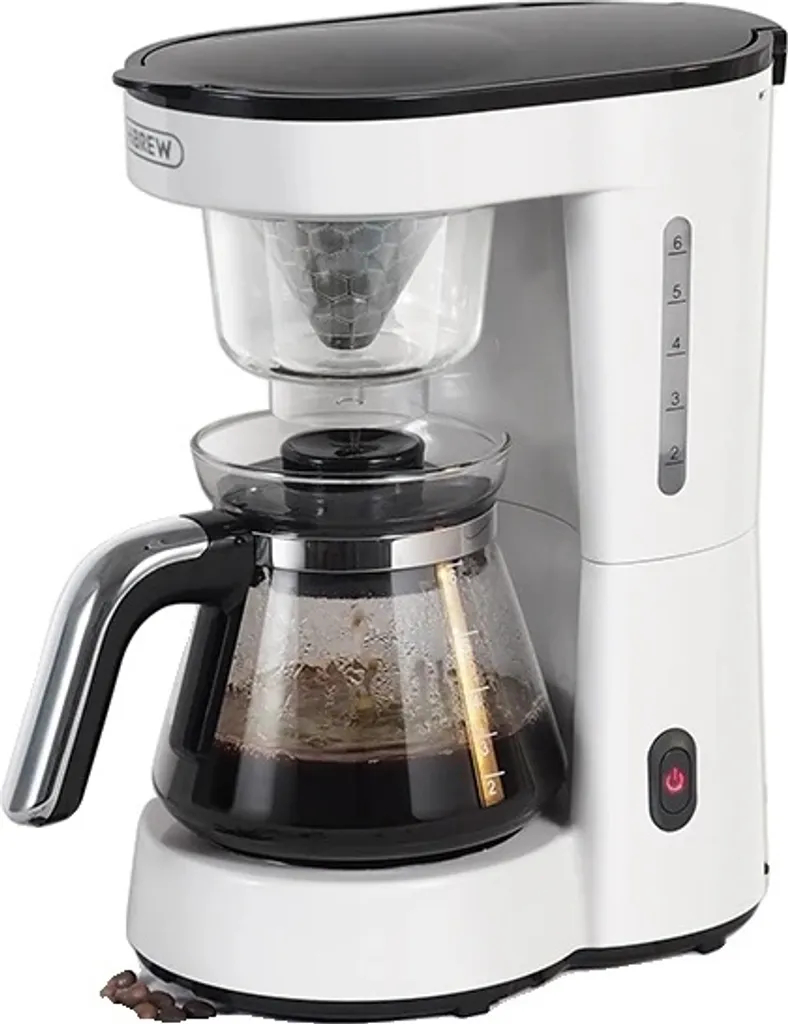 Caffettiera Americana Bianca H12WH - 6 Tazze di Puro Aroma e Relax