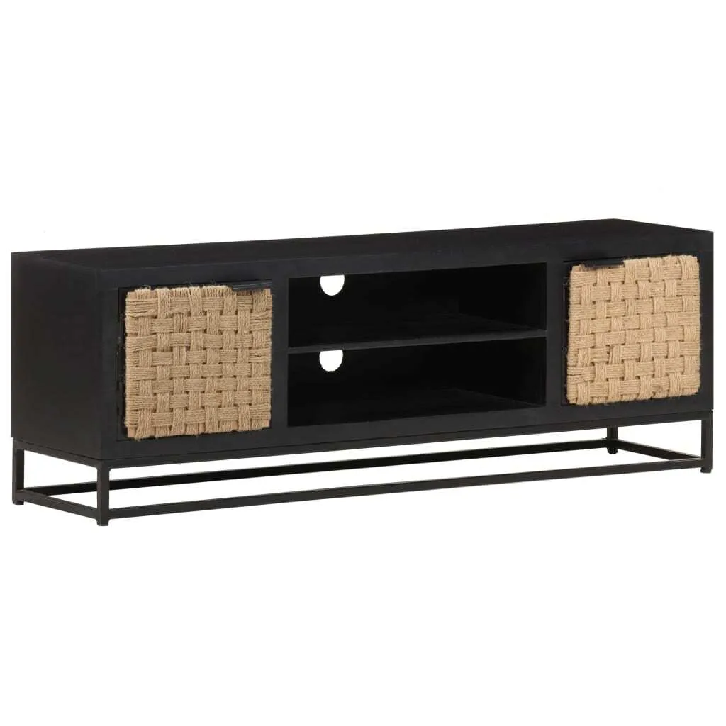Mobile Porta TV SYFAX™ 120x30x40 cm - Vero Legno Massello di Mango - 6
