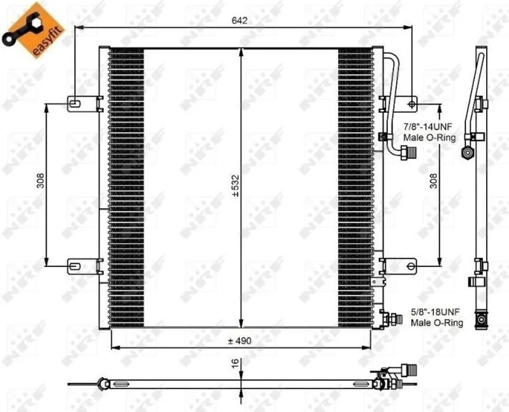 Condenseur de climatisation NRF 350084 pour Vario - OE 6685000254
