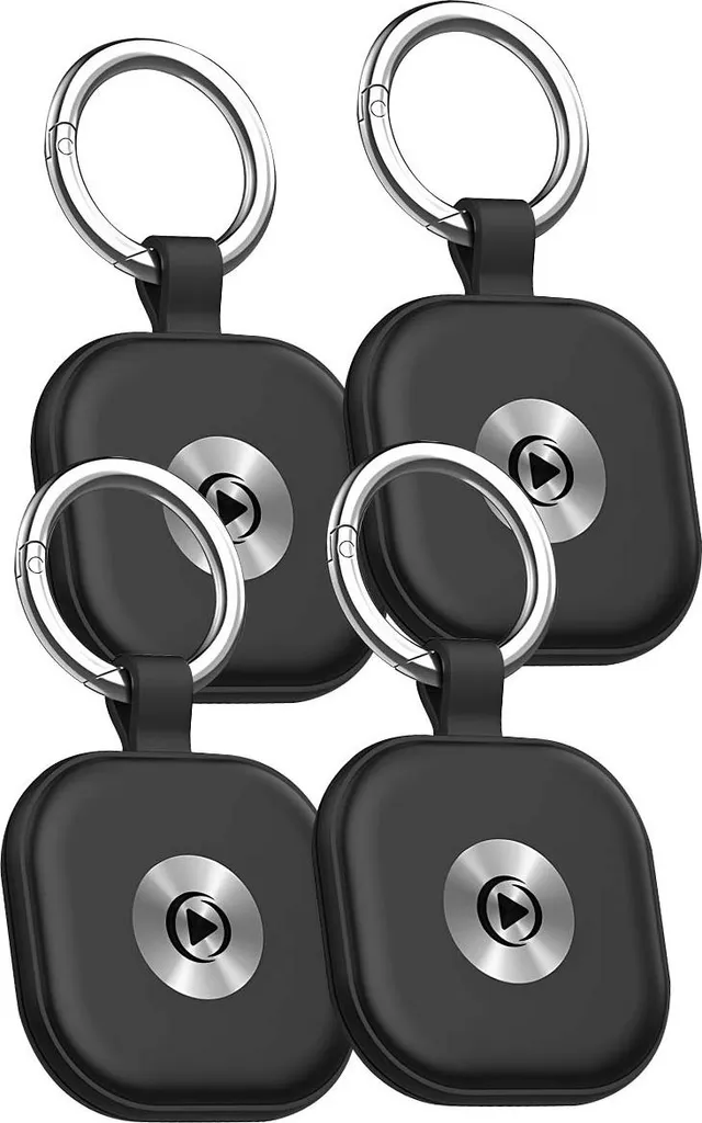 FORCE PLAY Set 4 Smart Tracker iOS Nero: Localizzatore Bluetooth Apple