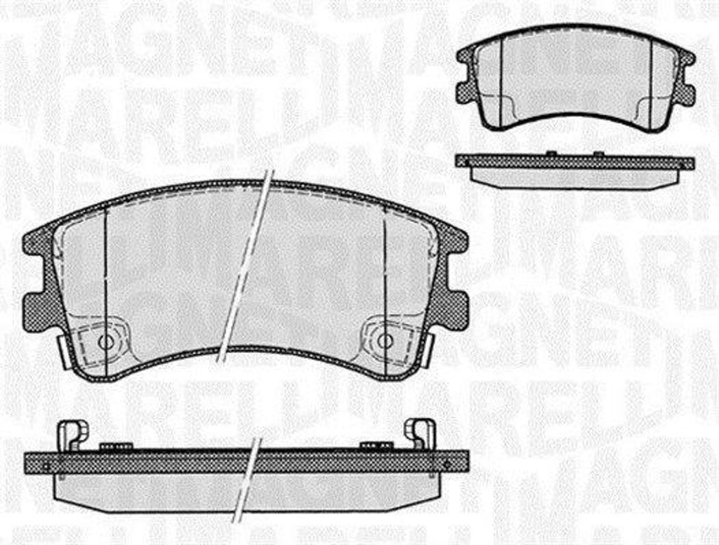 MAGNETI MARELLI Bremsbelagsatz, Scheibenbremse 363916060295