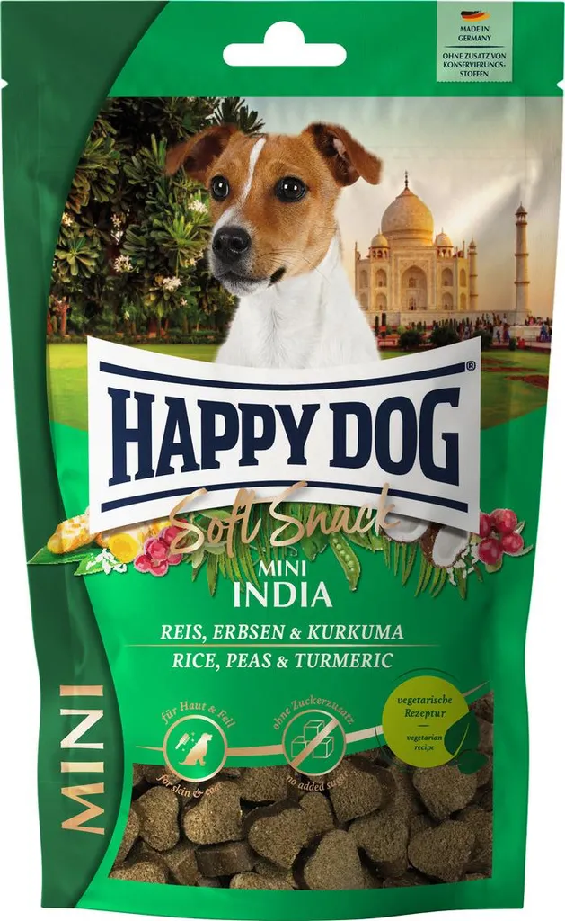 Récompense Éducation Petit Chien HappyDog Mini India SoftSnack 1kg