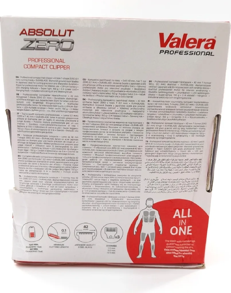 Tondeuse à Cheveux Valera Absolut Zero 658.01 pour Finitions de Précision - 14