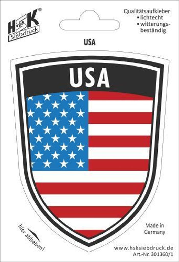 PVC Aufkleber - USA - 301360/1 - Gr. ca. 7,9 x 10 cm