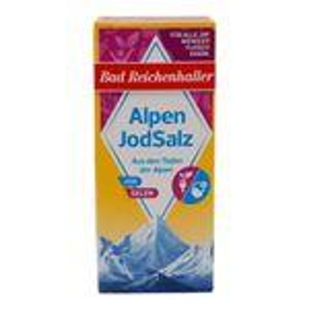 Bad Reichenhaller Alpen JodSalz – Jodiertes Speisesalz mit Selen für gesunde Ernährung 500g