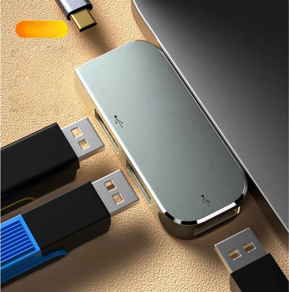 Adattatore INF Multiporta USB-C 4 in 1 con Audio e USB 3.0 Ultra-Fast - 4