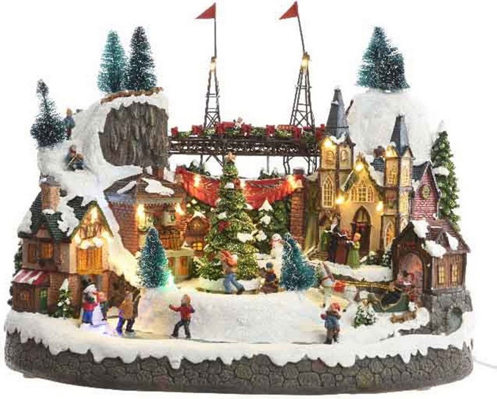 Lumineo Weihnachtsstadtszene 25.5x39x31.5 Cm Mehrfarbig  Produktbild 