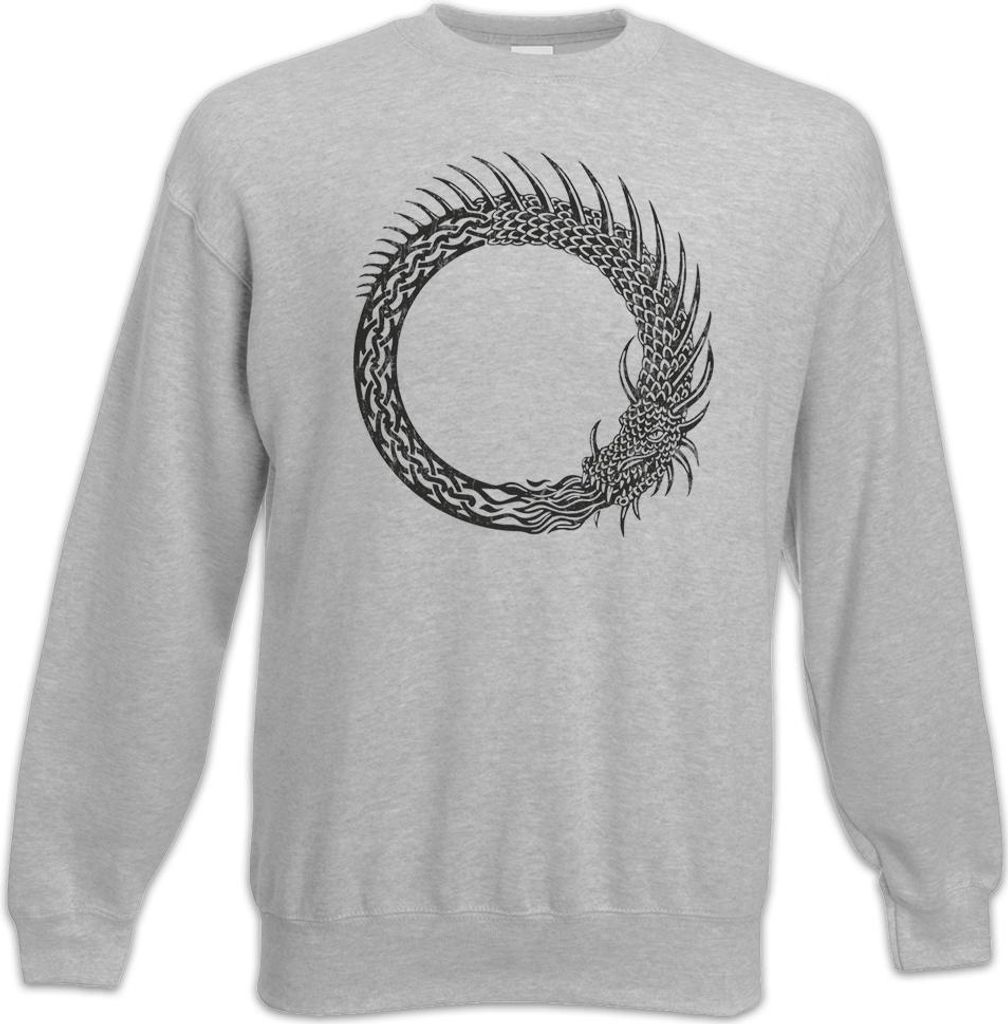 Urban Backwoods Norse Dragon, Sweatshirt, Farbe: Hellgrau, Größe: 2XL