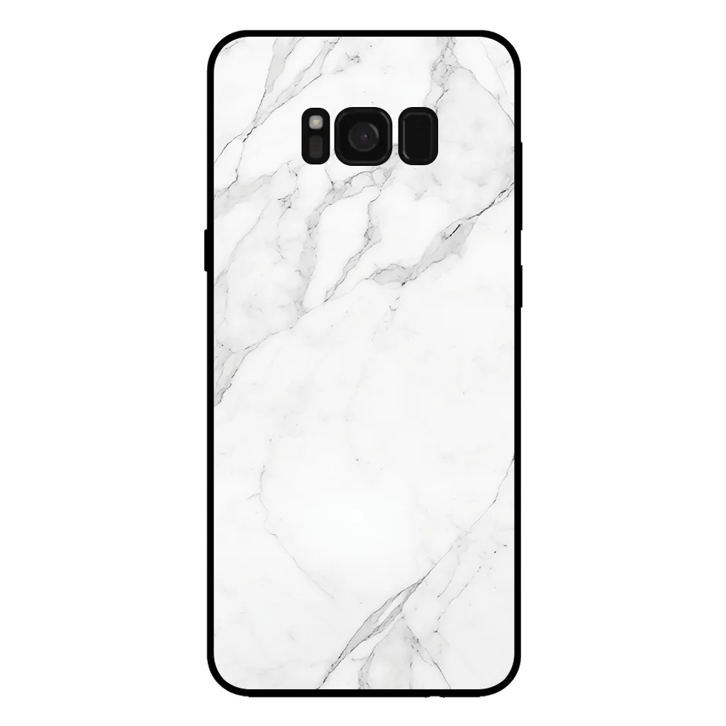 Cover Smartphonica Marmo Bianco per Galaxy S8 Plus: Stile Puro
