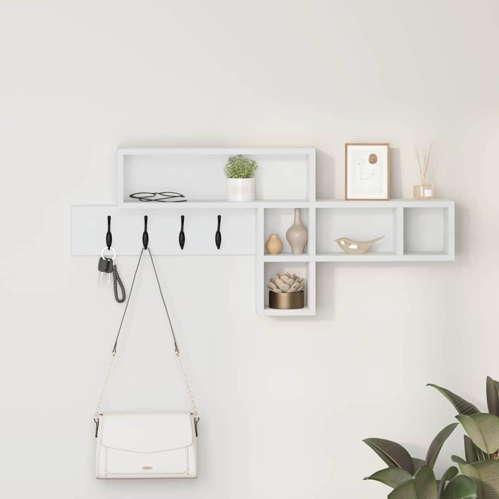 Maison Exclusive - Wandmontierter nachttisch Weiß 100 x 12 x 43,5 cm Holzwerkstoff