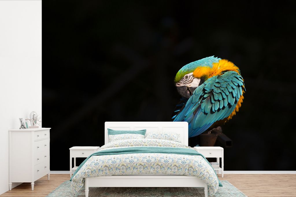 MuchoWow Fototapete für Wohnzimmer oder Schlafzimmer Wandtapete Vinyl Motivtapete Porträt nein - 450x300 cm - Gemusterte