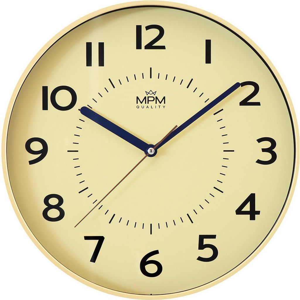 MPM-Quality Wanduhr Heikki rund Ø 314 mm Kunststoff Gelb