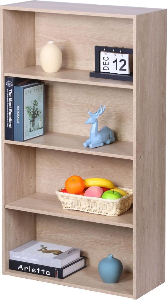Bookcase with Adjustable Shelves, Freestanding