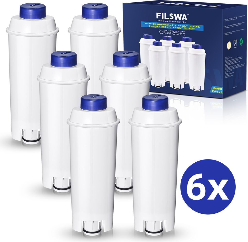 6er Wasserfilter Kaffeevollautomat für Delonghi Produktbild 1