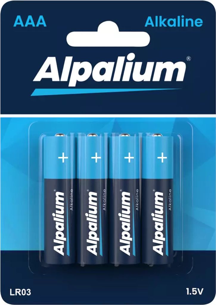 Alpalium Batterien, AAA 4er Pack, Markenqualität, LR03, Alkaline, 1,5V