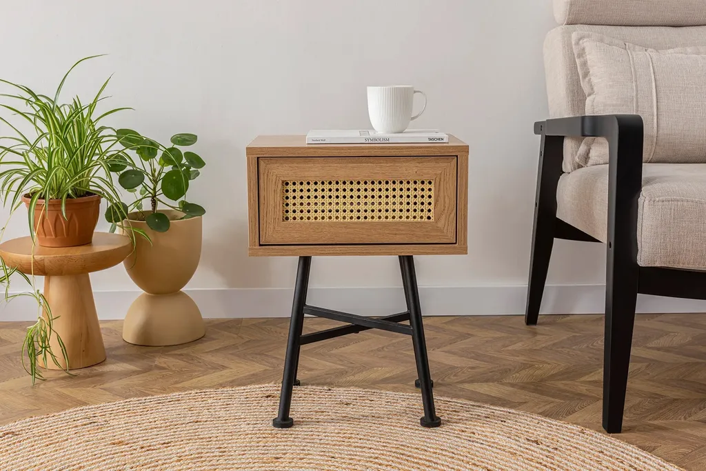 Table d'Appoint Naturelle Nala 54 - Bout de Canapé Moderne Skye Decor 54cm - 2