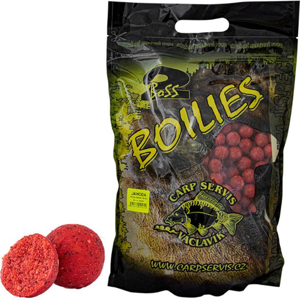 Karpfen Servis Václavík boilies Boss2 Strawberry 20mm 2,5kg