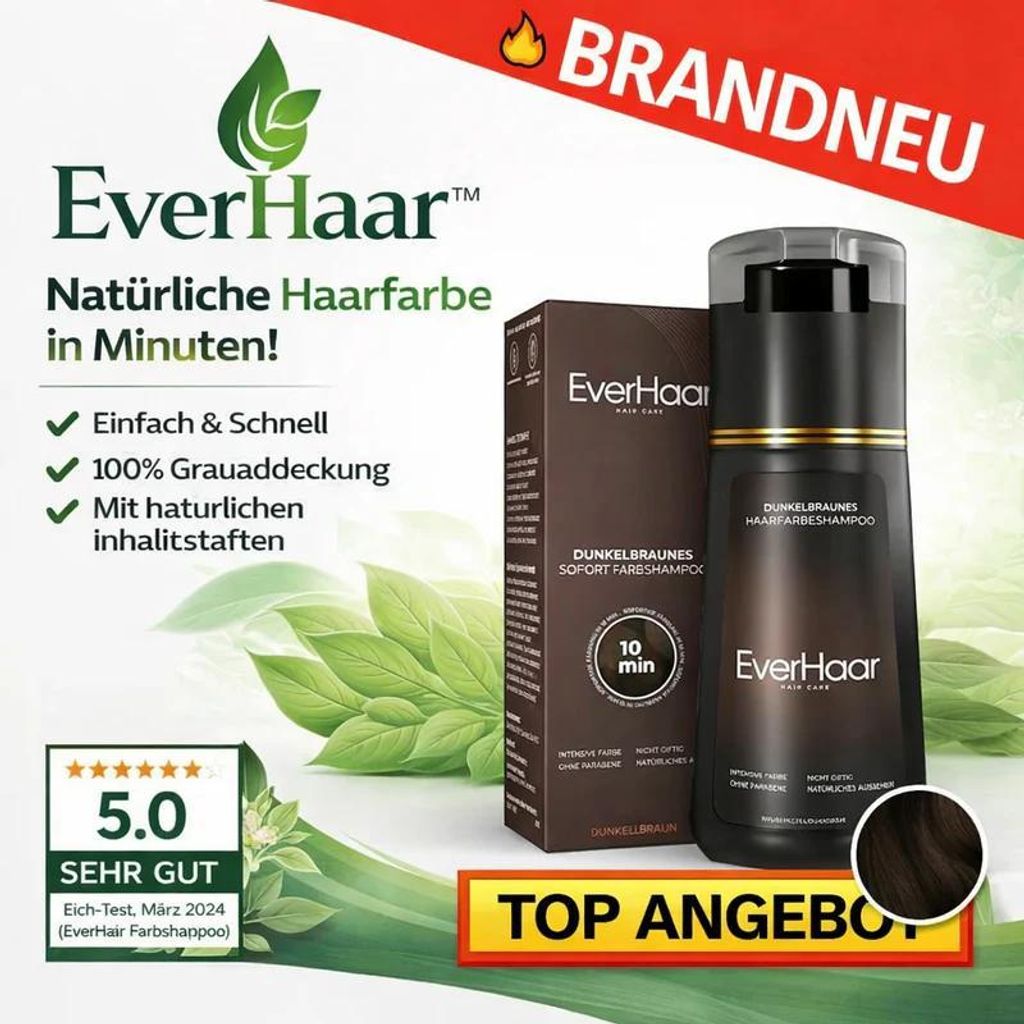 EverHaar™ Sofort Farbshampoo - Haarfärbeshampoo mit Produktbild 