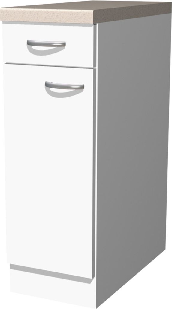 Küchenunterschrank - 30 cm breit - Weiß – Witus