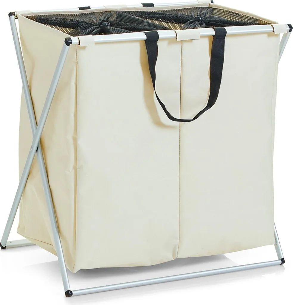 Fini le Linge qui Traîne : Collecteur ZELLER 128L à Double Compartiment