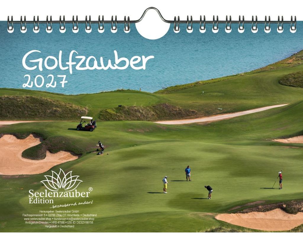 Golfzauber DIN A5 Kalender für 2027 Golf und golfen - Seelenzauber