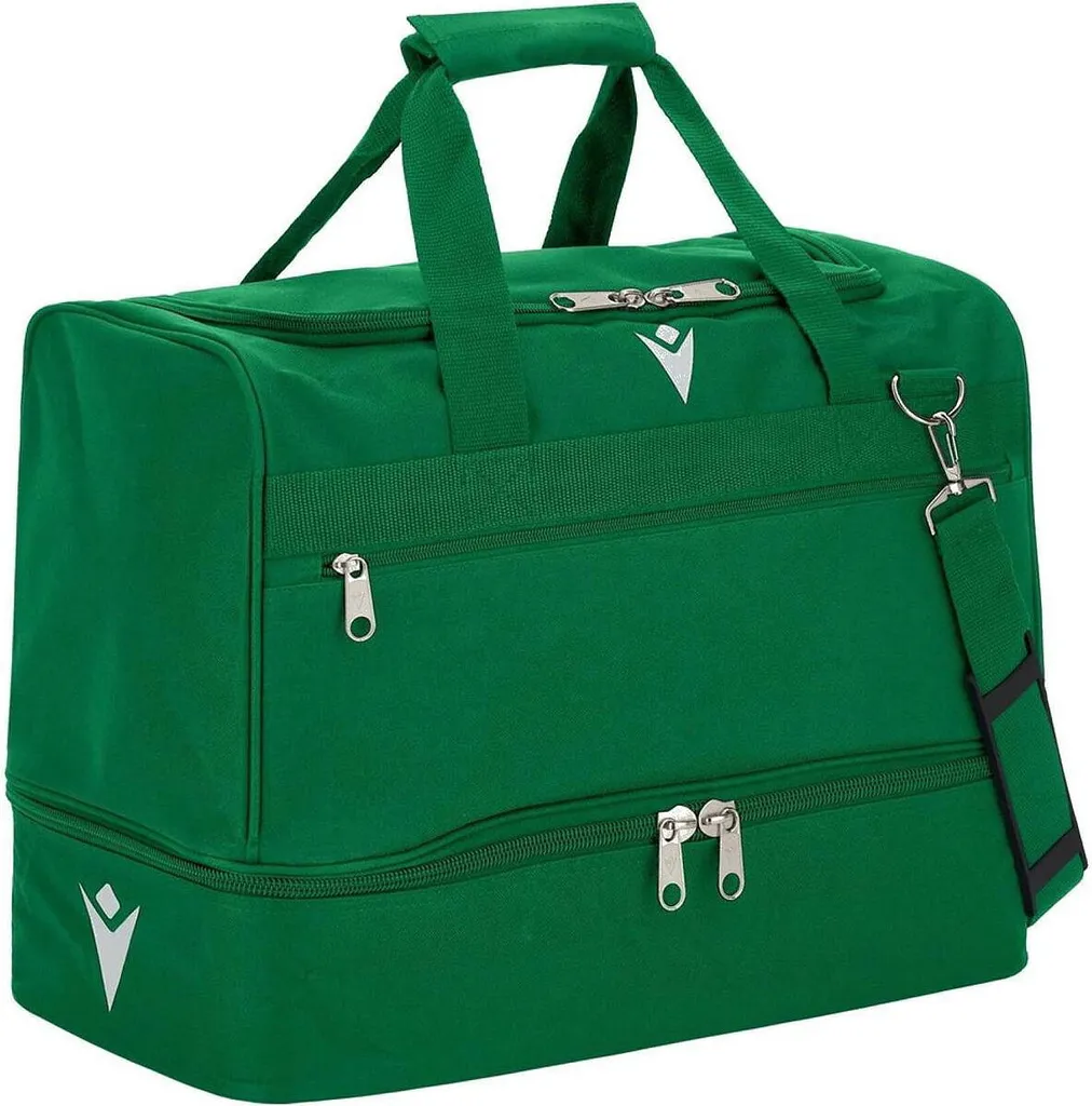 Sac de Foot Macron Rocket Medium Vert avec Casier Inférieur Rigide