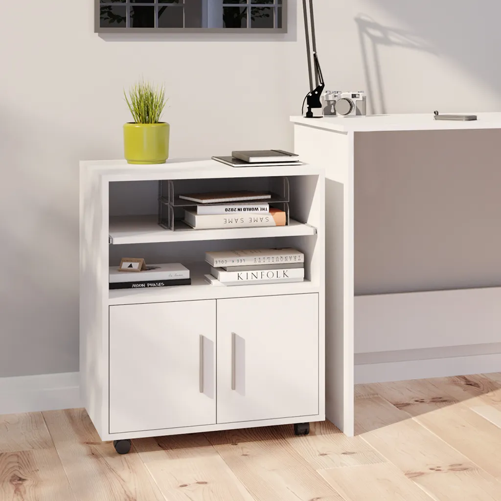 Organiseur de bureau Vicco Novak 48.4 cm - Caisson blanc pour télétravail