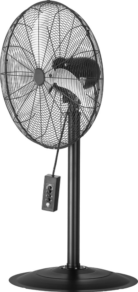 SucceBuy 24 "Industrieller Sockel ventilator-3-Gang-Oszillation, höhen verstellbar