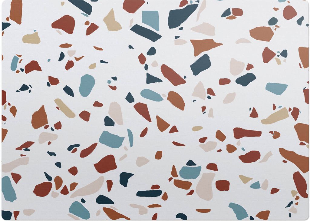 Kieselsteinmosaik – Bodenschutzmatte – Rutschfest – Schutzmatte für Büro – Vinylmatte – Stuhlunterlage – 140 x 100 cm