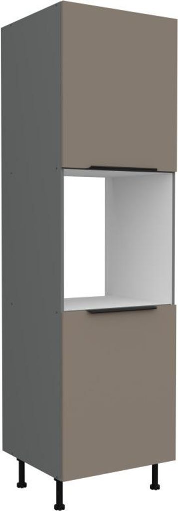 Küchenschrank für Einbaubackofen LUNARA – Breite 60 cm, Dunkelbeige/Anthrazit