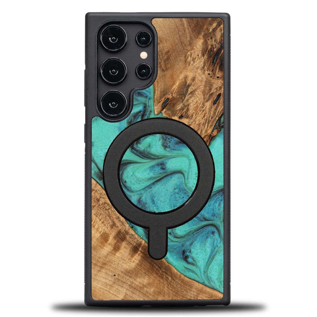Coperchio in legno Bewood Unique - Turchese per MagSafe per Immagine del prodotto 