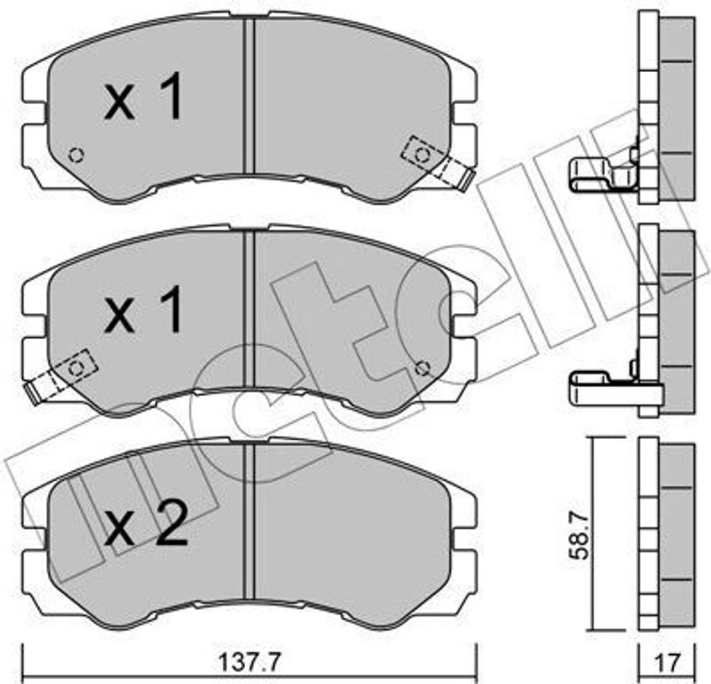 METELLI Bremsbeläge Satz Vorne Bremsklötze für OPEL Frontera B SUV (U99) 22-0357-0
