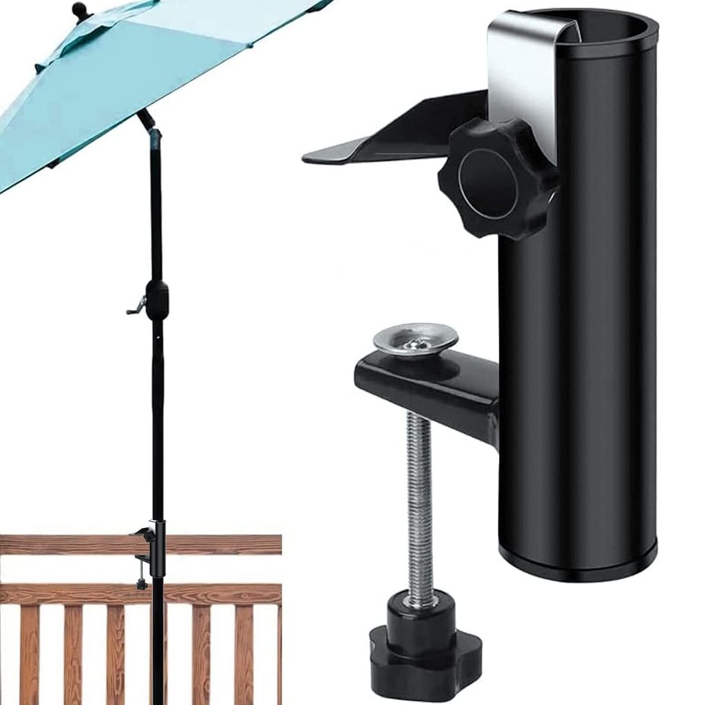 Sonnenschirmklemme für Terrasse und Balkon, Sonnenschirmständer für Balkon und Garten, Sonnenschirmständer für Veranstaltungen im Freien, Camping