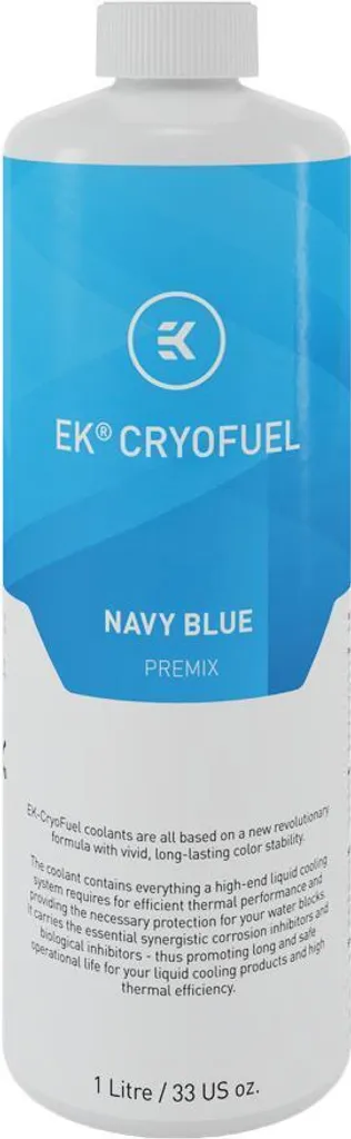 EK-CryoFuel Navy Blue Premix 1000mL: Refrigerante PC Performance