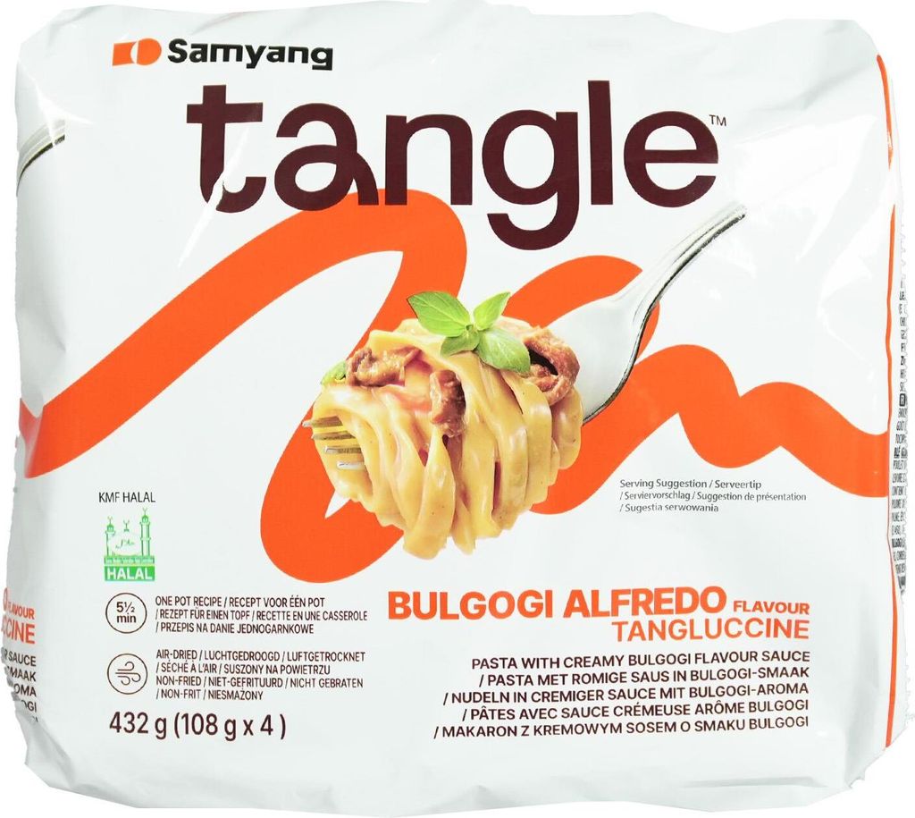 Samyang Tangle Bulgogi Alfredo 432g (108g x 4) Obrázok produktu 