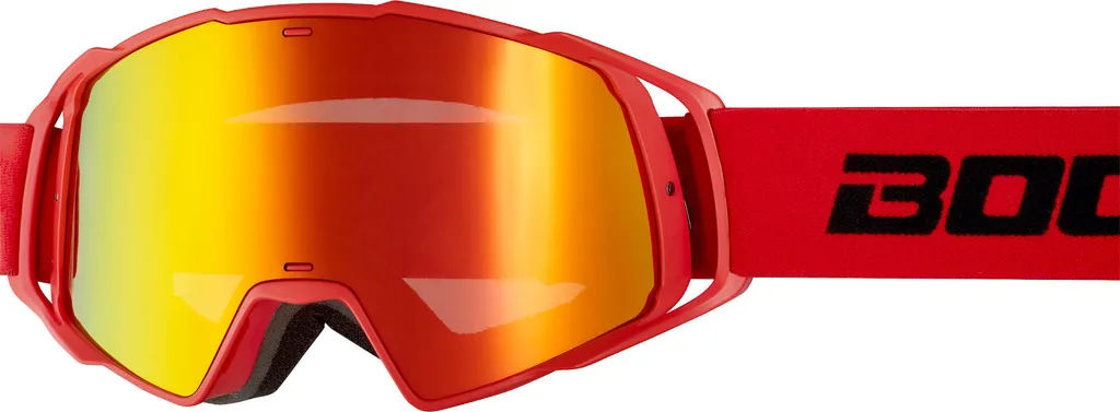 Lunettes motocross Bogotto B-Faster rouge noir avec écran anti-rayures