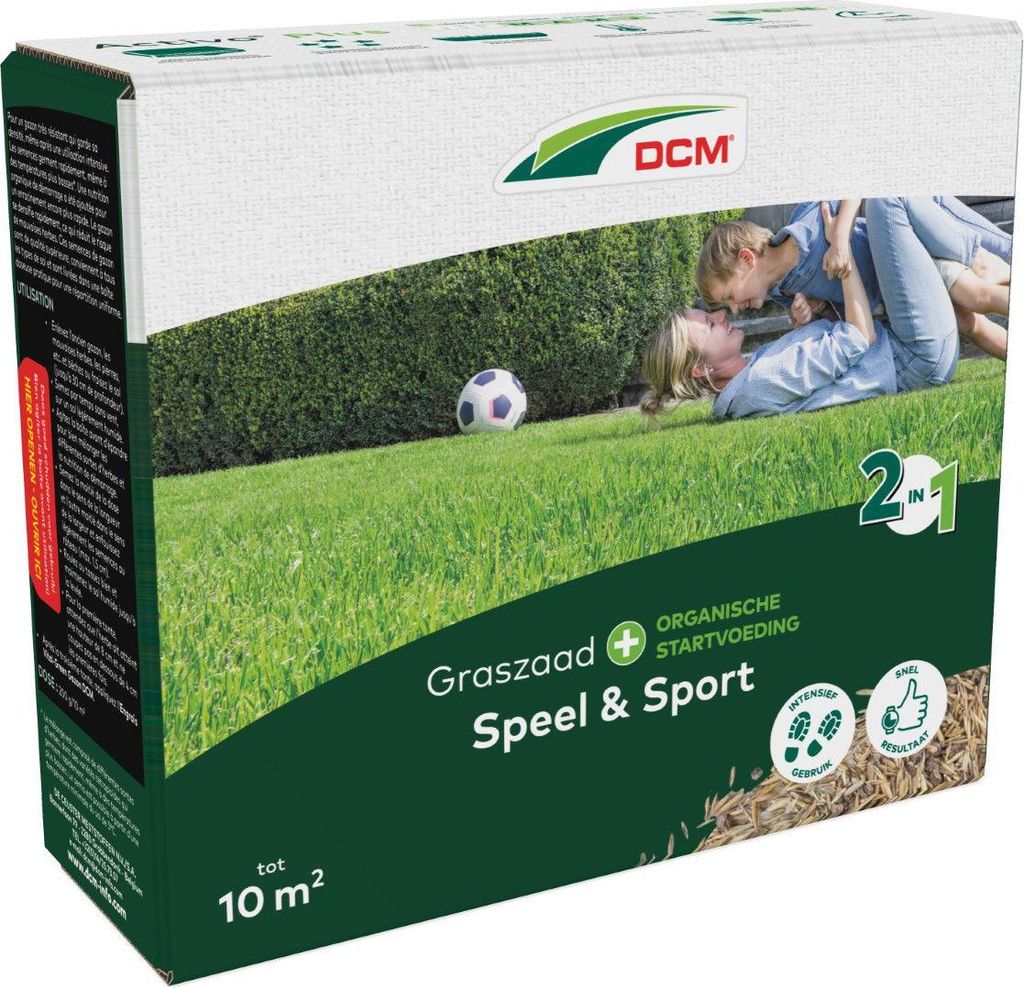 DCM & Lamarca Rasensamen für strapazierfähigen Spiel- und Sportrasen, 10 m², 0,2 kg
