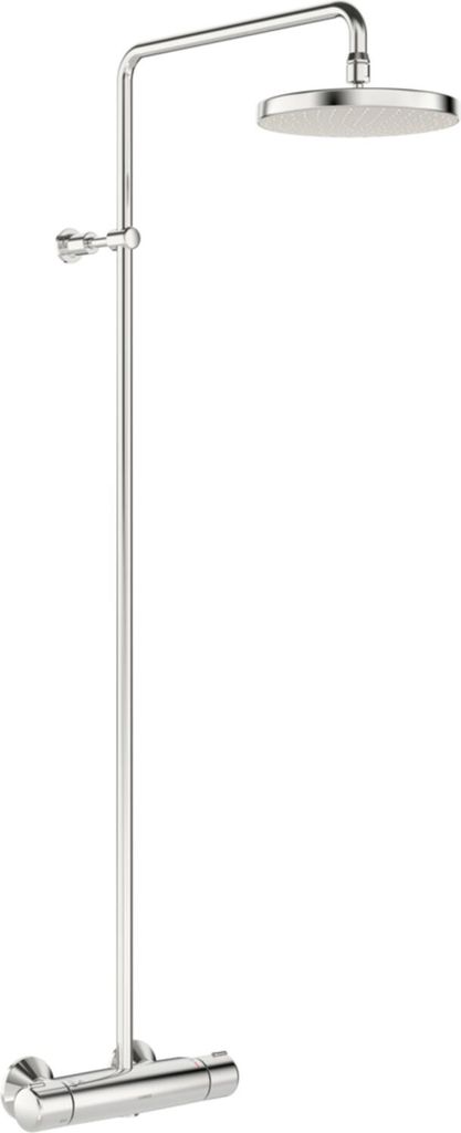 HANSA HANSAMICRA Duschsystem, Kopfbrause 200mm, rund, ohne Handbrause, Ausladung 427-452mm, chrom, 44350100