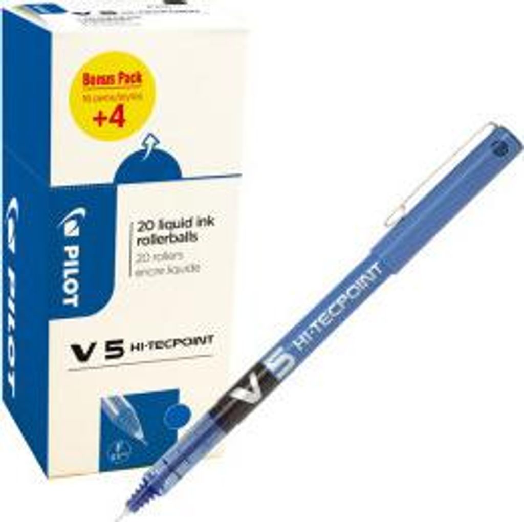 Pilot V5 HI-TECPOINT VALUE PACK Stick Pen Blau 20 Stück(e)