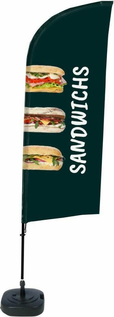 Showdown Displays Beachflag Alu Wind Komplett-Set Sandwiches Französisch