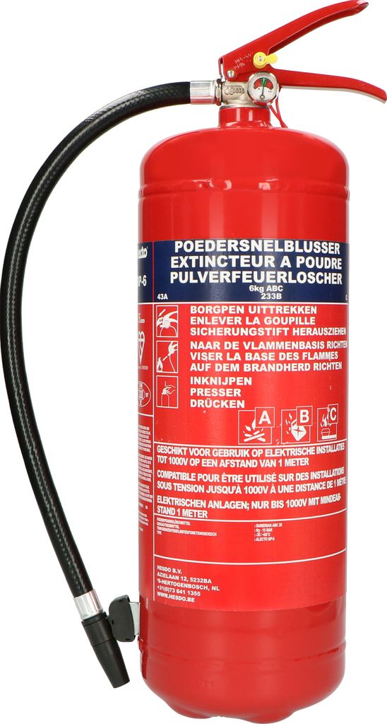 Alecto AL-BP6 - Pulverfeuerlöscher - 6 kg Produktbild 