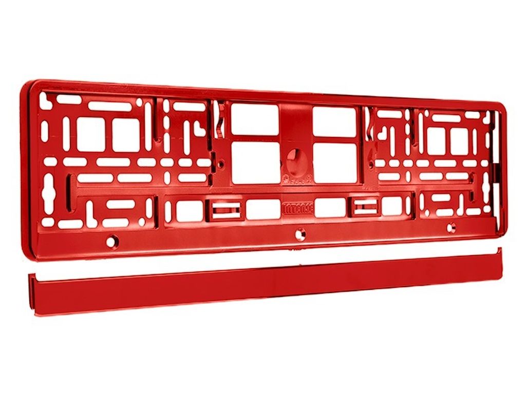 Metallisierter Nummernschildrahmen, rot